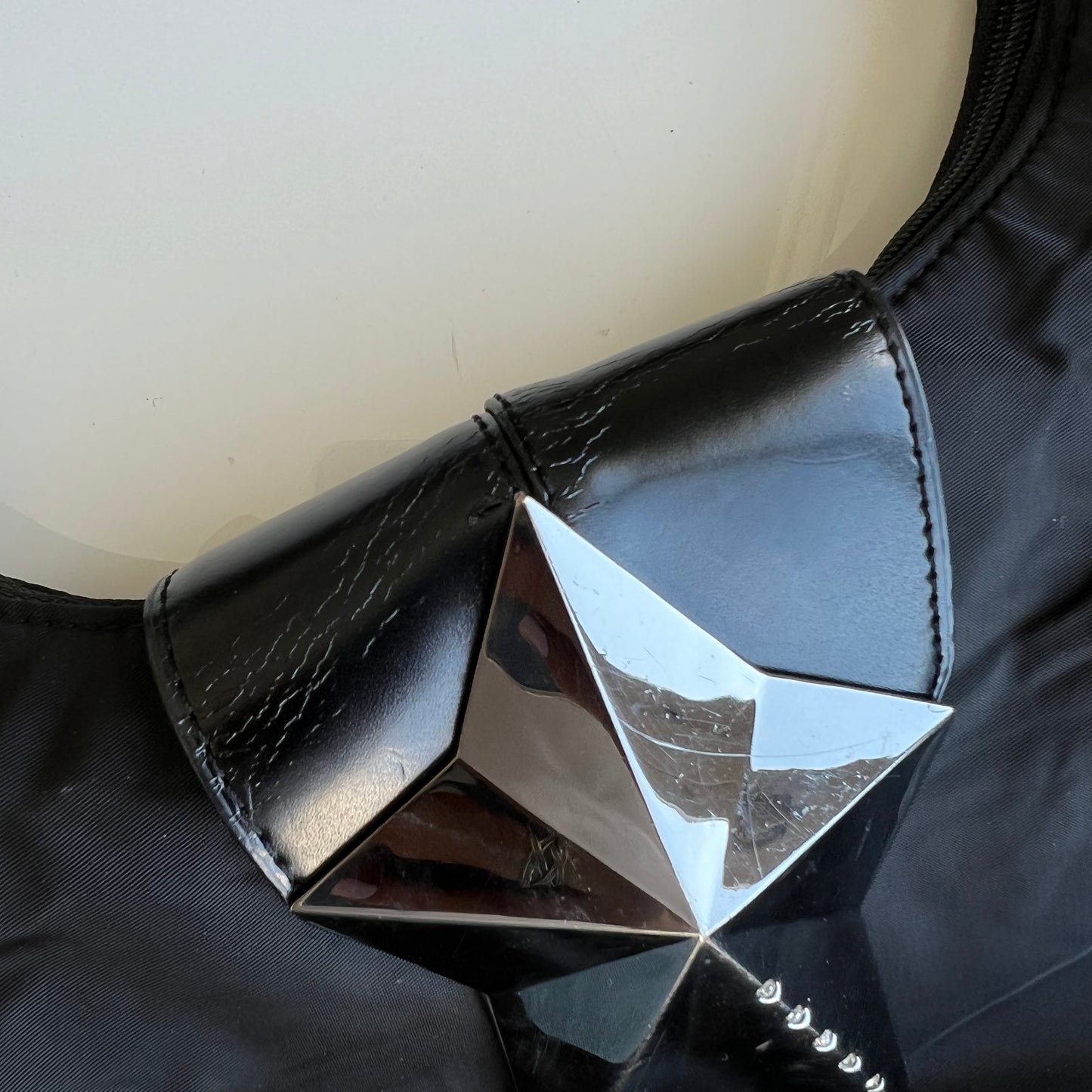 Vintage 90's Archive Mugler Black Shoulder Bag