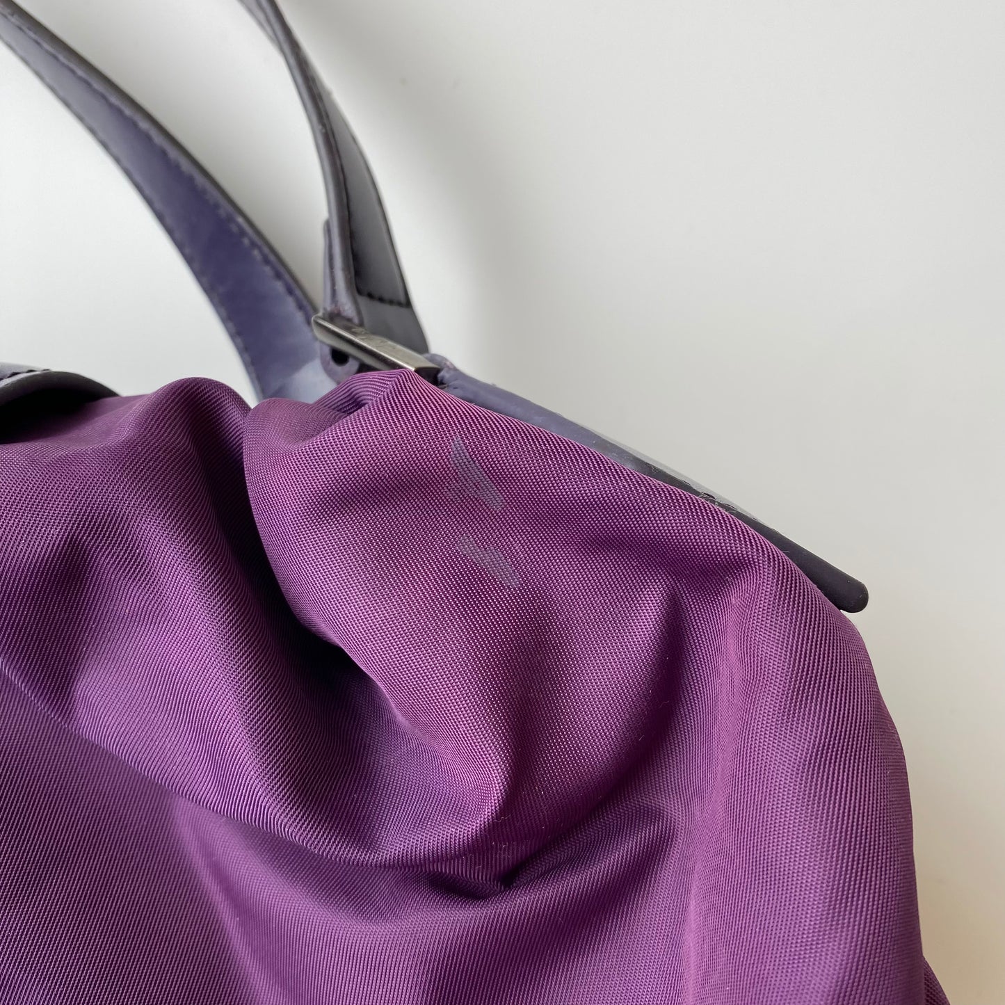 Vintage 90's Archive Mugler Purple Nylon Shoulder Bag