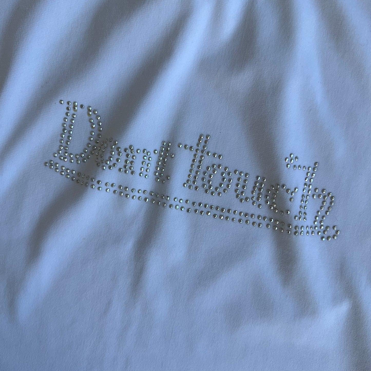 Vintage 90's Skater "Don't Touch" Diamante White Cami Top (M)