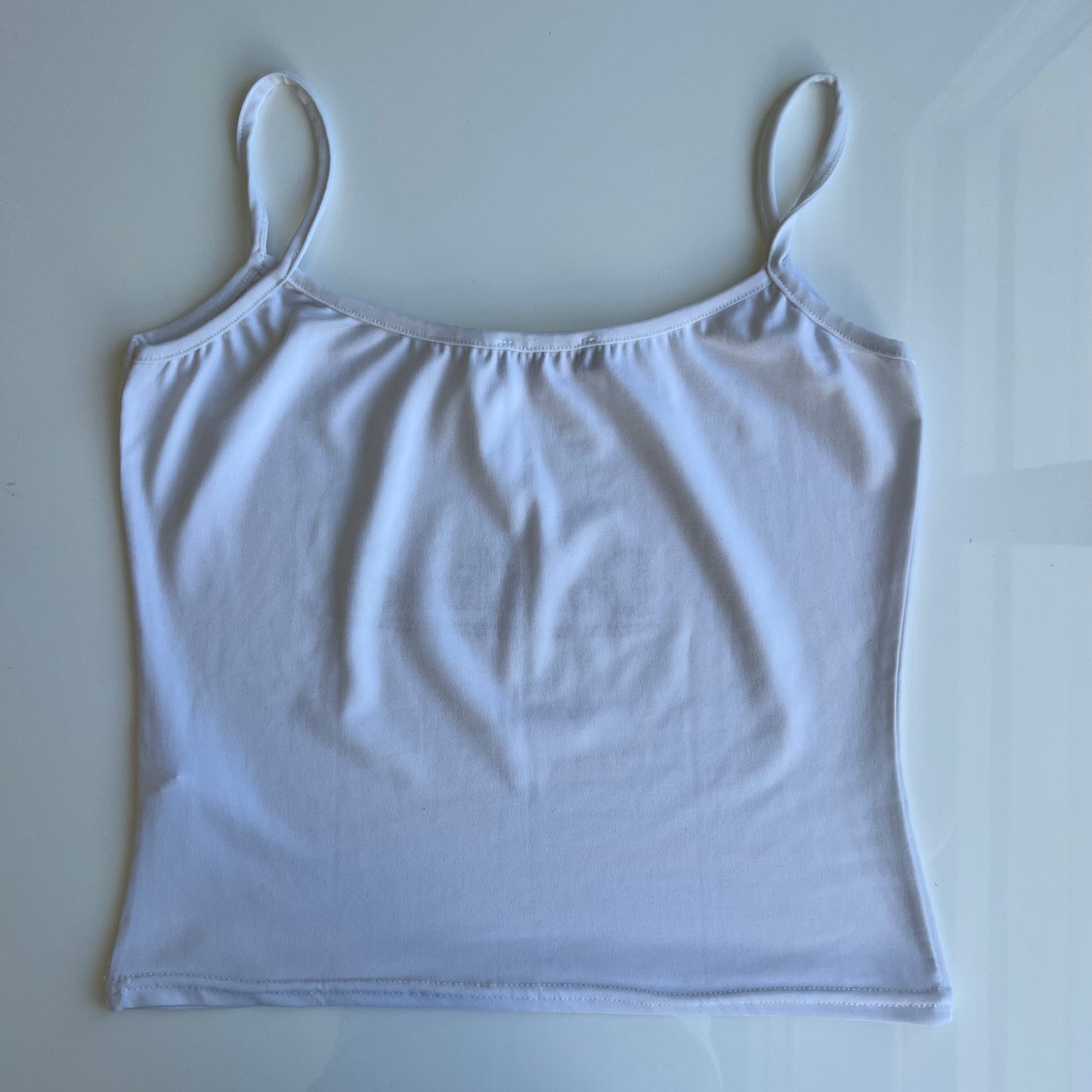 Vintage 90's Skater "Don't Touch" Diamante White Cami Top (M)