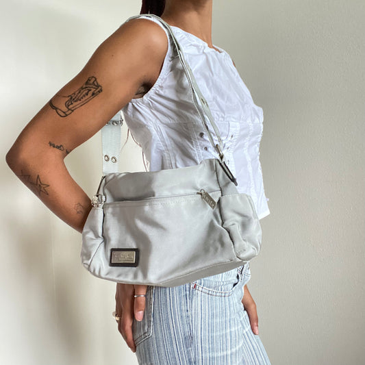 Vintage 90's Skater Rave Grey Shoulder/Cross Body Convertible Bag