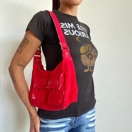 Vintage 90's Skater Red Cord Shoulder Bag