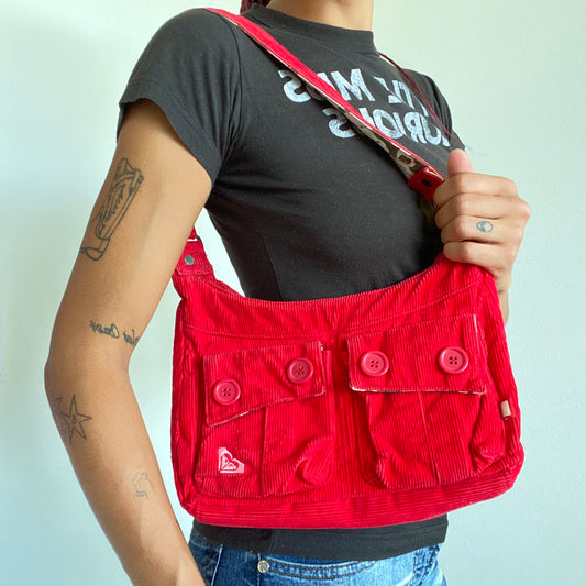 Vintage 90's Skater Red Cord Shoulder Bag