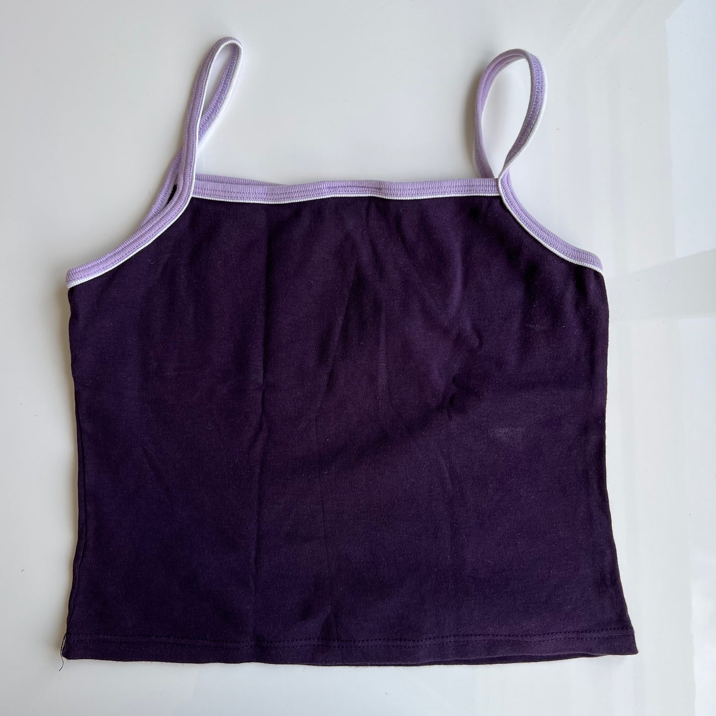 Vintage 90's Skater Purple Cami Top with Turtle Embroidery (M)