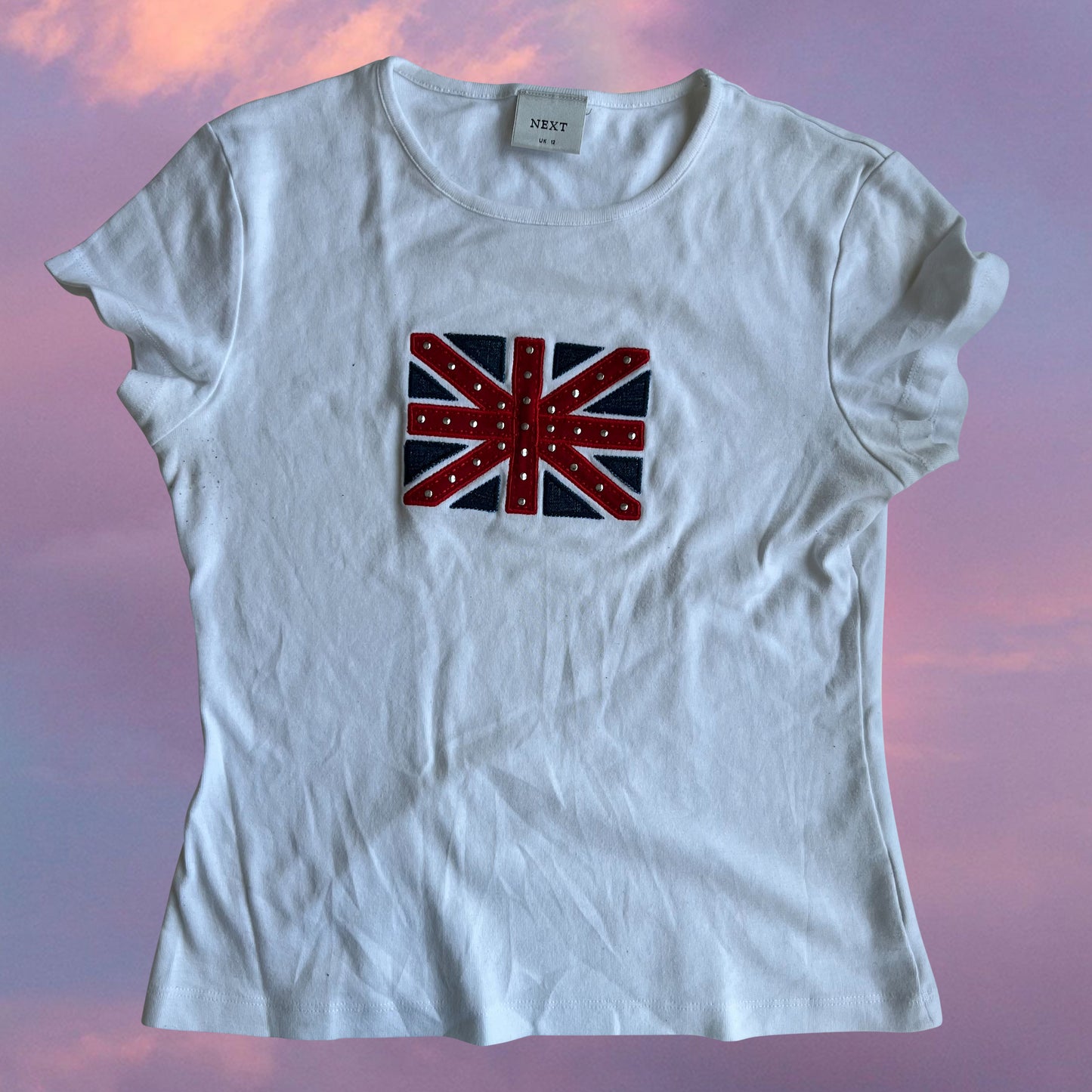 Vintage 90's UK Country Flag Baby Tee (L)