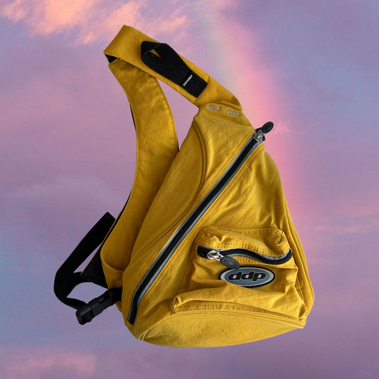 Vintage 90’s Techwear Yellow One Shoulder Backpack