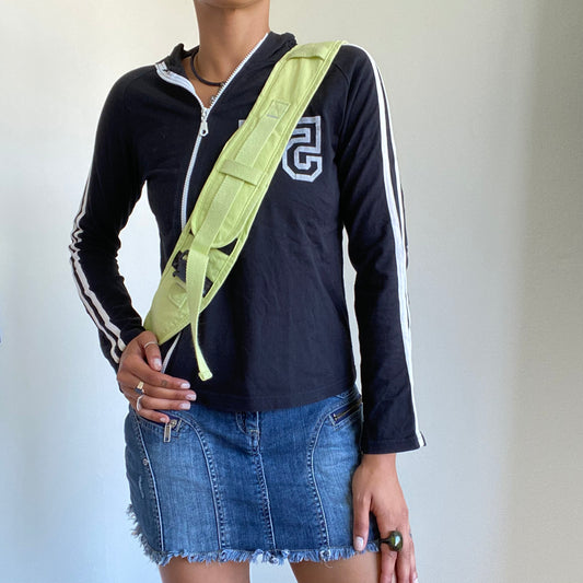 Vintage 90's Techwear Lime Green Crossbody One Strap Backpack