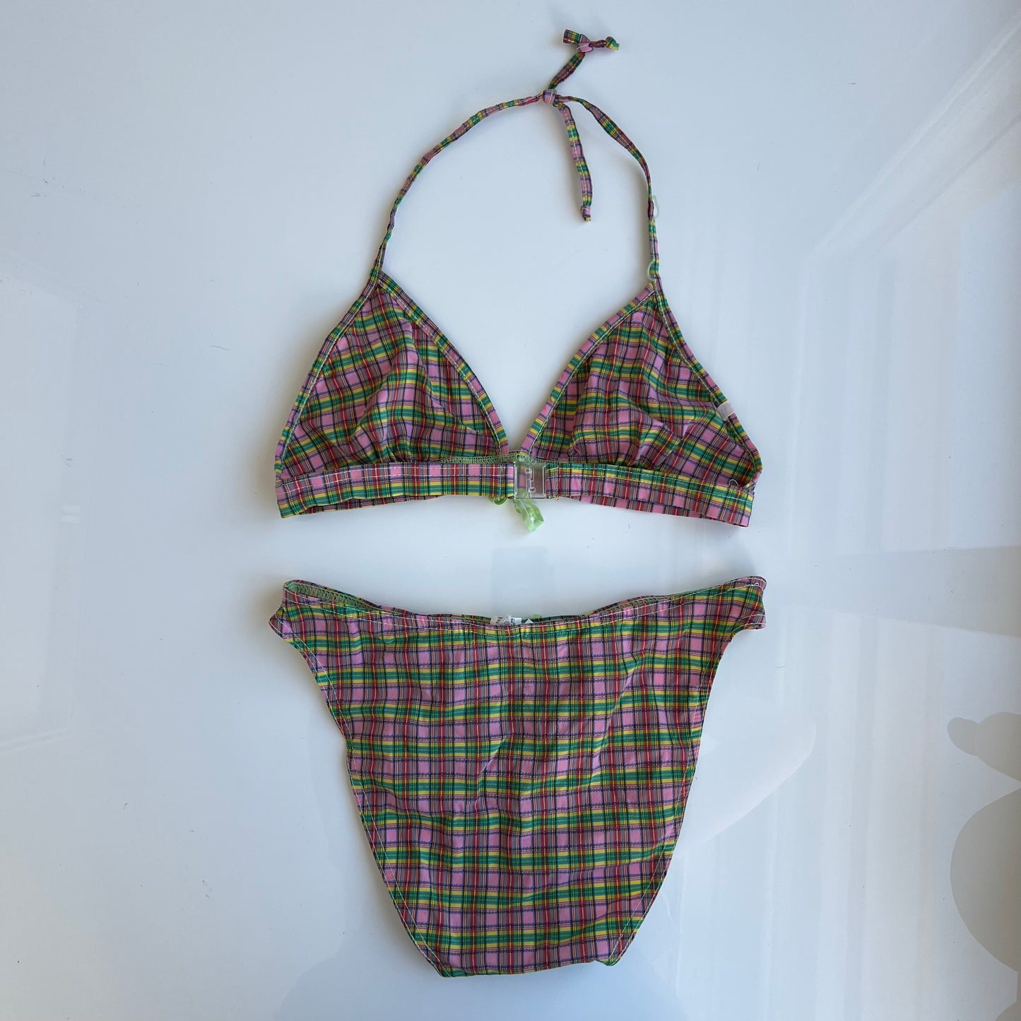 Vintage 90’s Kookai Plaid Bikini Set (XS/A-B Cup)