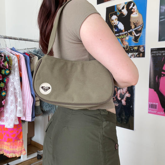 Vintage 90's Roxy Skater Khaki Mini Bag