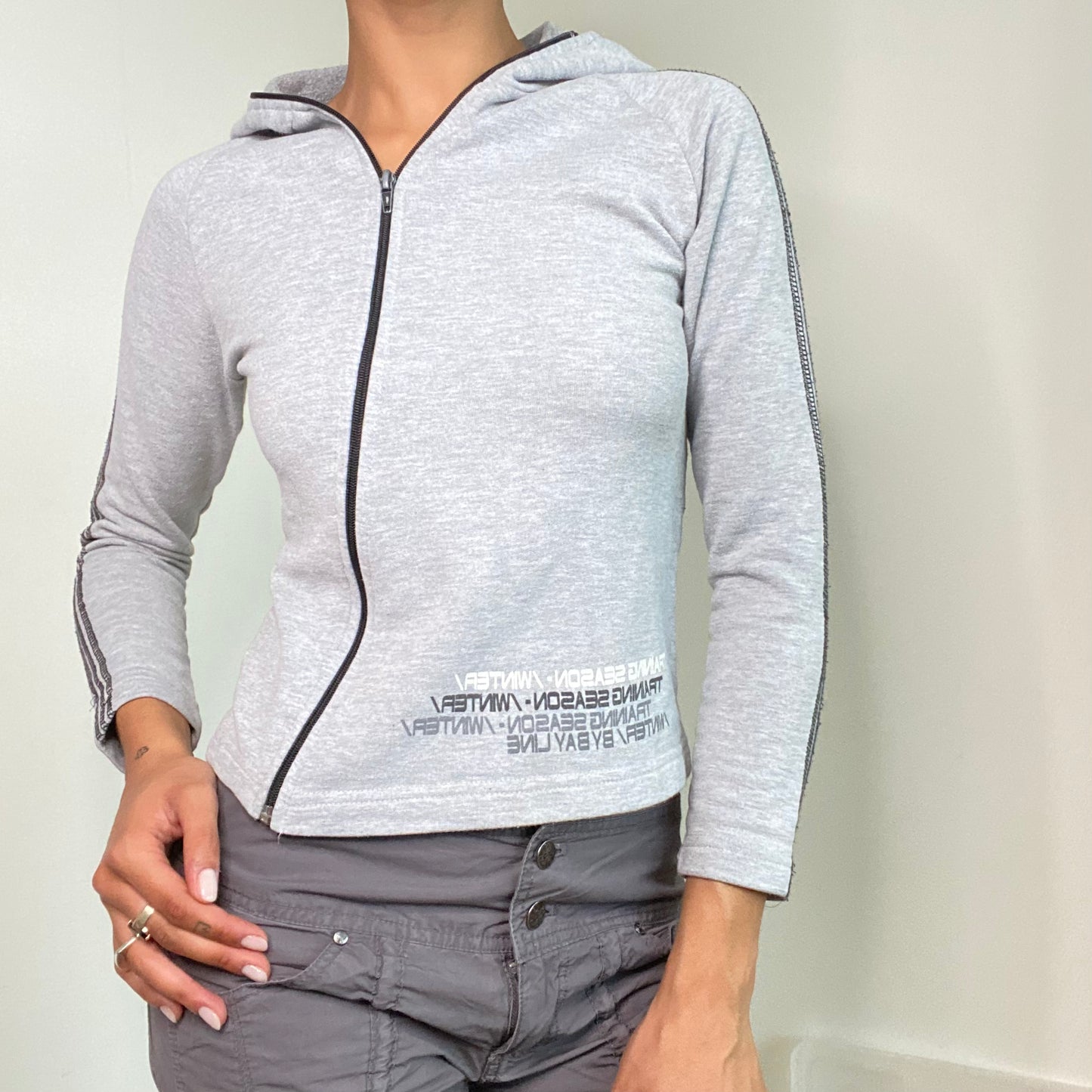 Asymmetrical zipper hoodie 2025