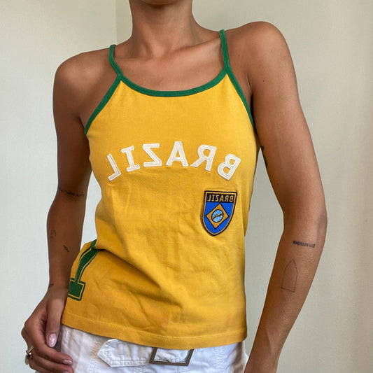 Vintage 90's Sporty 'Brazil' Country Flag Top (M)