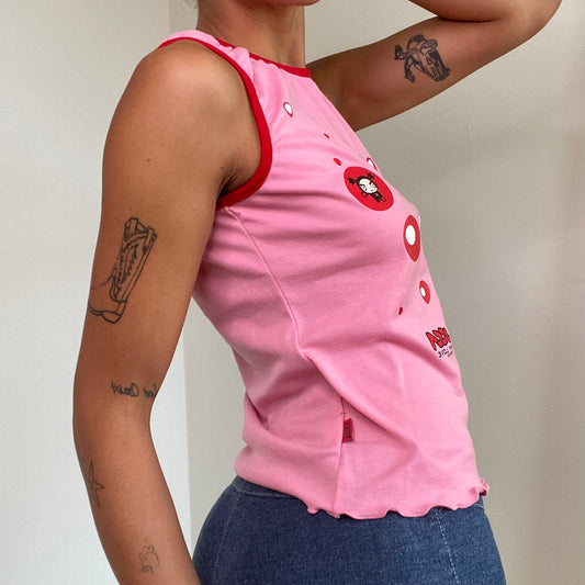 Vintage 90's Funky Pucca Pink Tank Top (M)