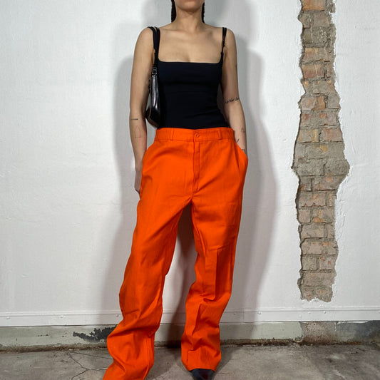 Vintage 2000's Funky Bright Orange Cargo Pants (L)