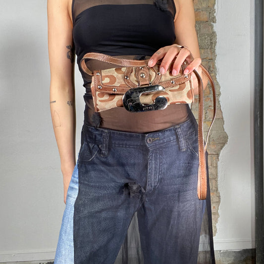 Vintage 2000's Guess Brown Ultra Mini Crossbody Bag