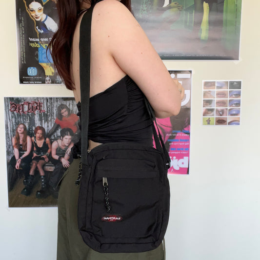 Vintage 90's Techwear Skater Eastpack Black Crossbody Bag