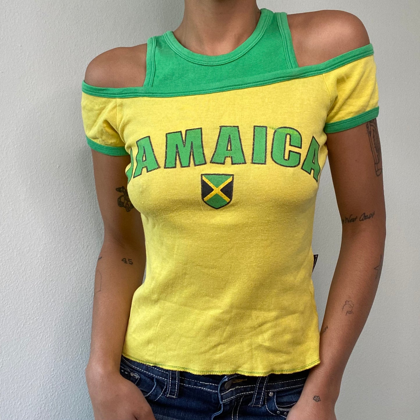 Vintage 90's Sporty 'Jamaica' Country Flag Top (S)