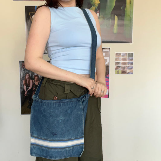 Vintage 90's Denim Messenger Bag