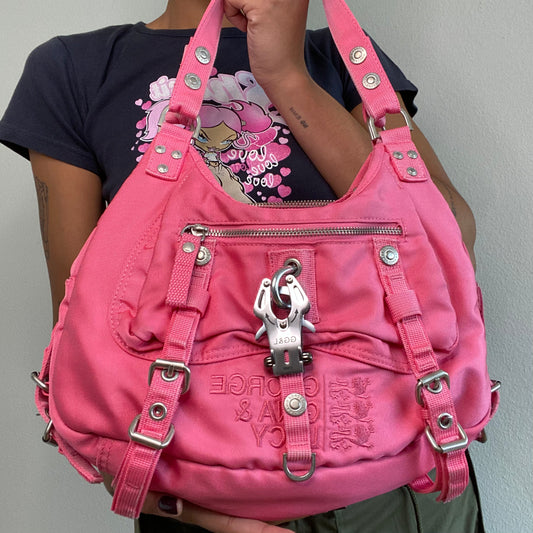 Vintage Y2K Cyber George Gina & Lucy Hot Pink Bag
