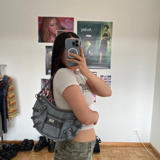 Vintage Y2K Cyber George Gina and Lucy Blue Shoulder Bag