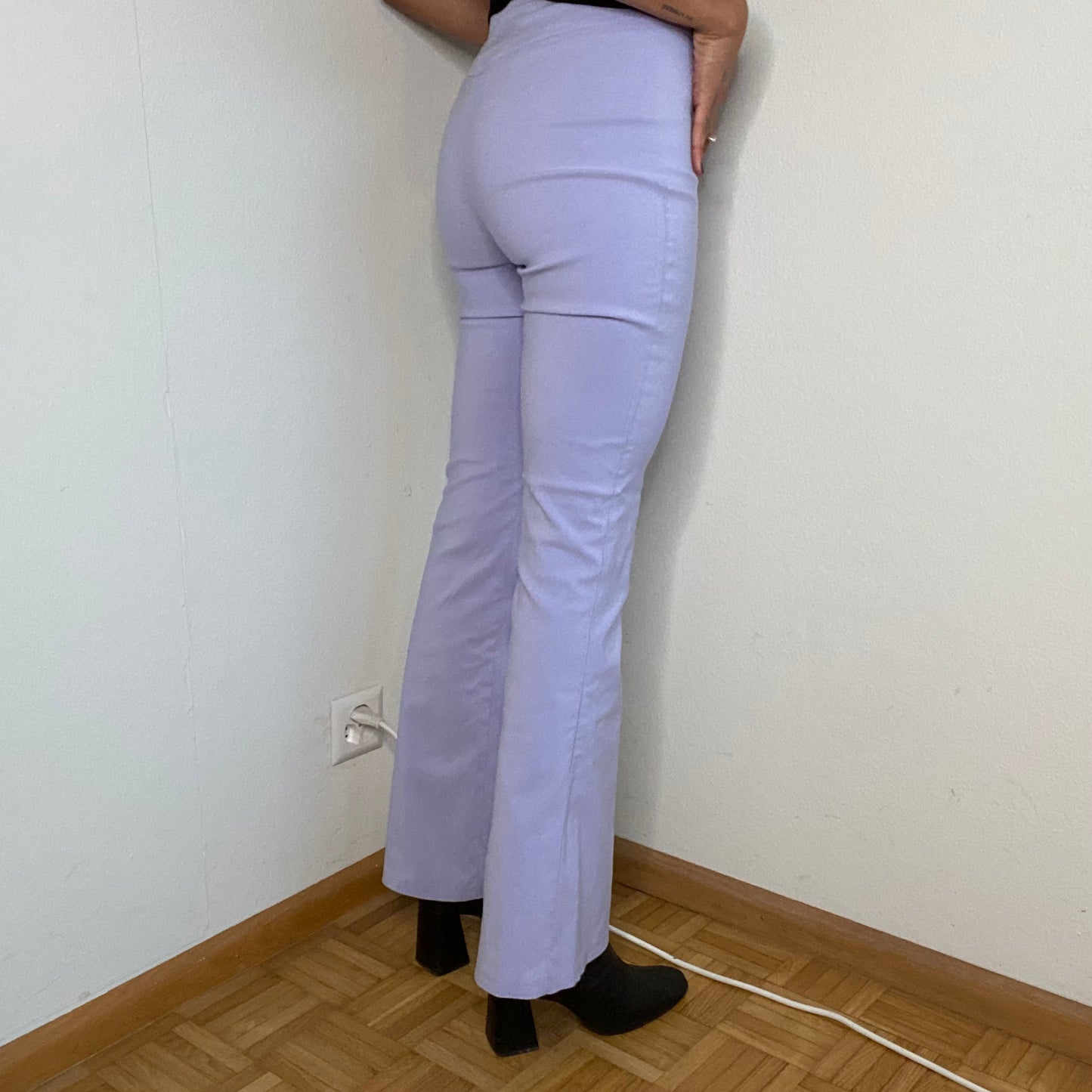 Vintage 90's Clubwear Lilac Flared Leg Pants (S)