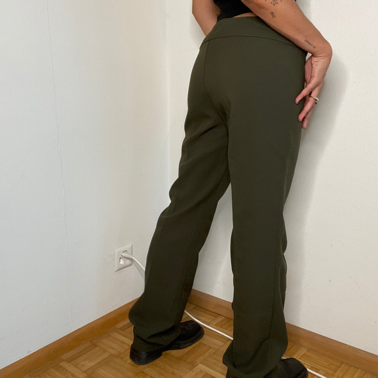 Vintage 90's Archive Miss Sixty Flared Khaki Pants (S/M)