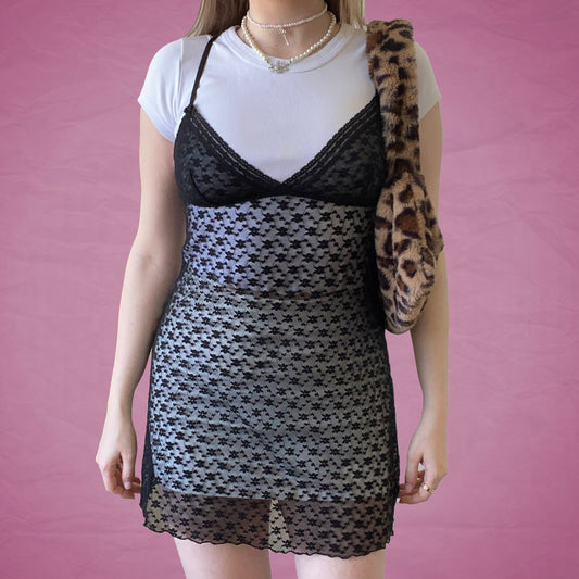 Vintage 90's Black Lace Slip