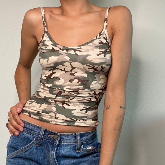 Vintage 90's Grunge Camo Cami Top (S)