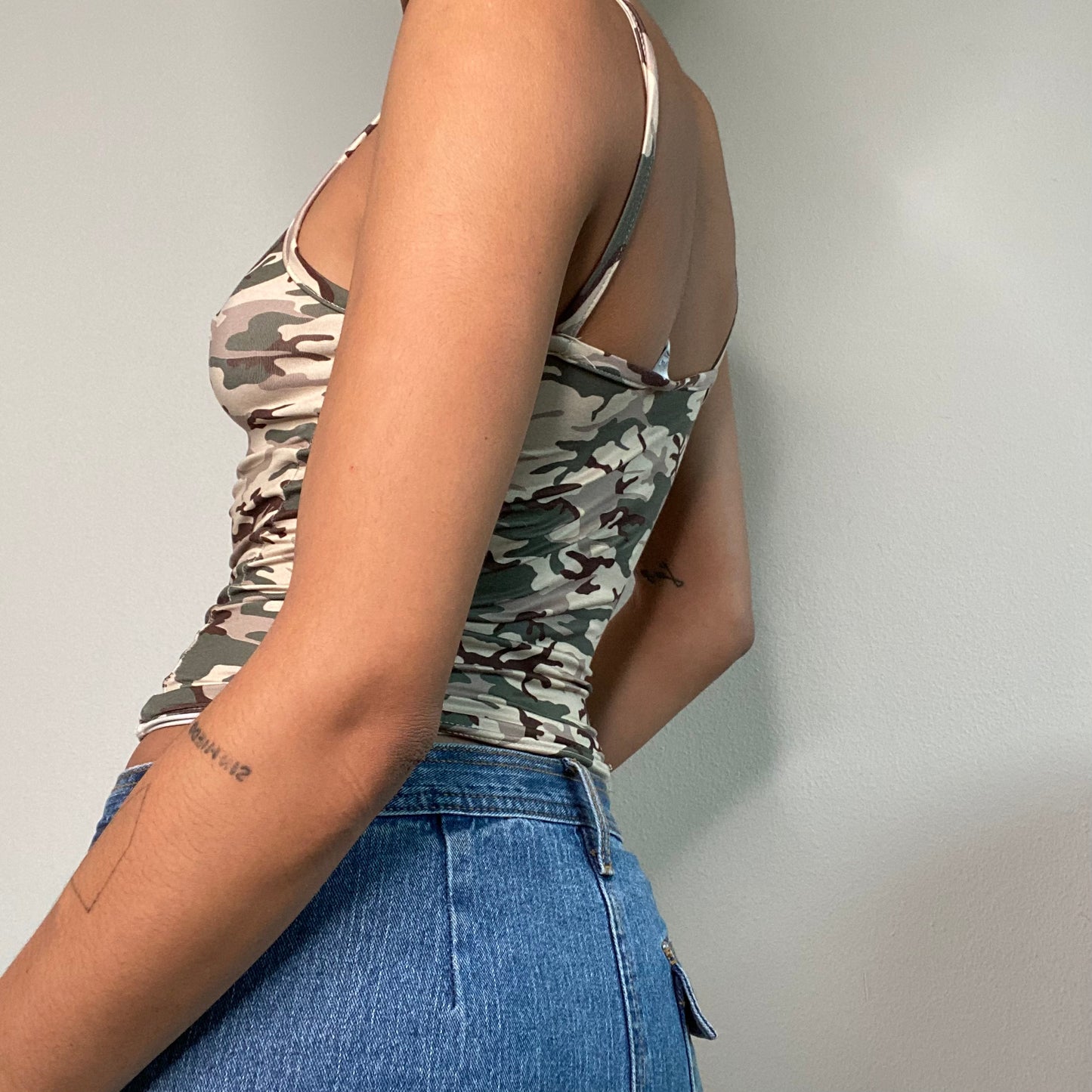 Vintage 90's Grunge Camo Cami Top (S)