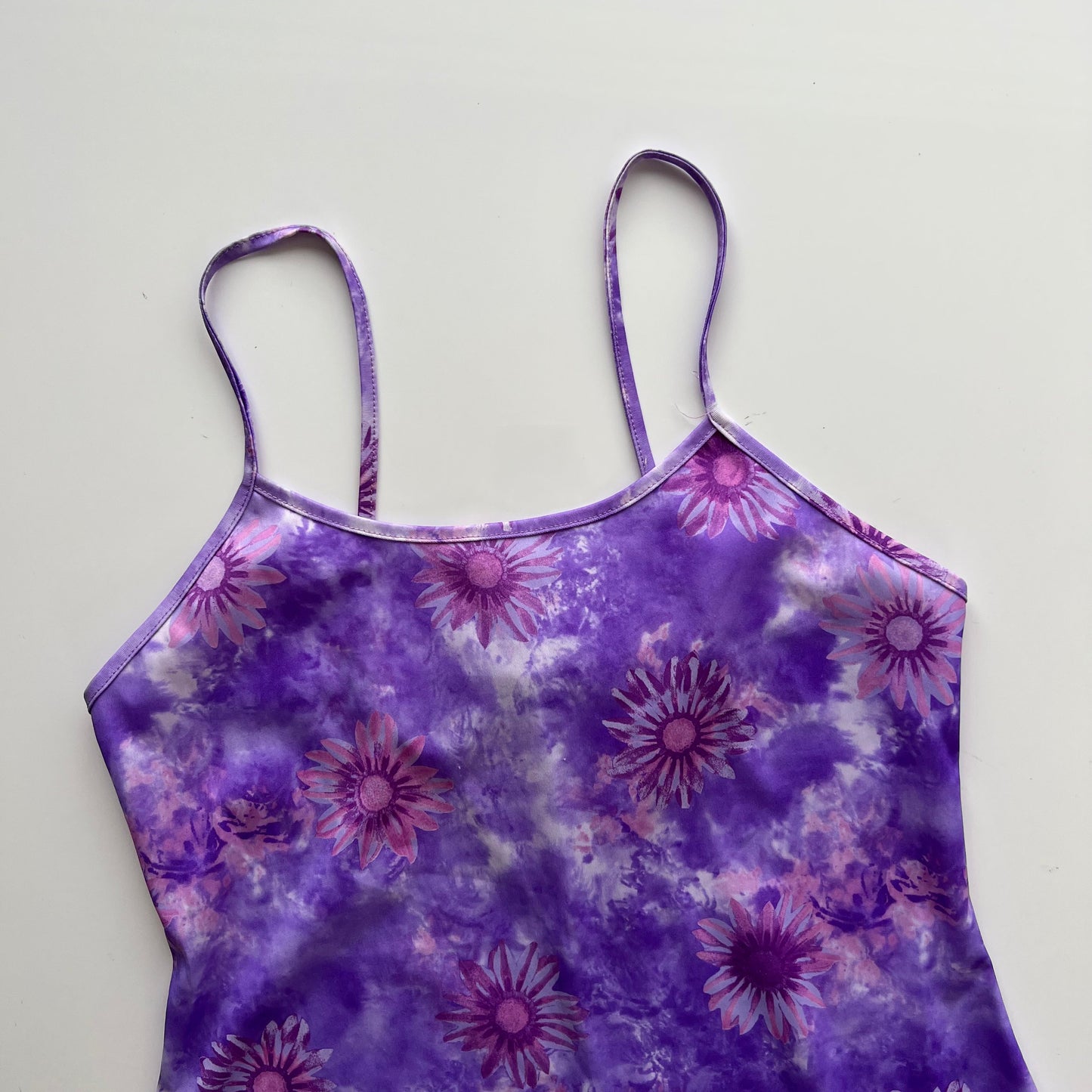 Vintage 90's Hippie Purple Sunflower Dress (M)