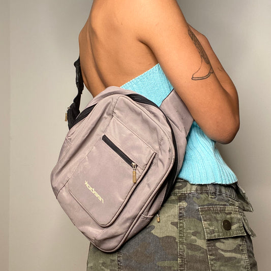 Vintage 90's Reebok Techwear Grey One Shoulder Backpack