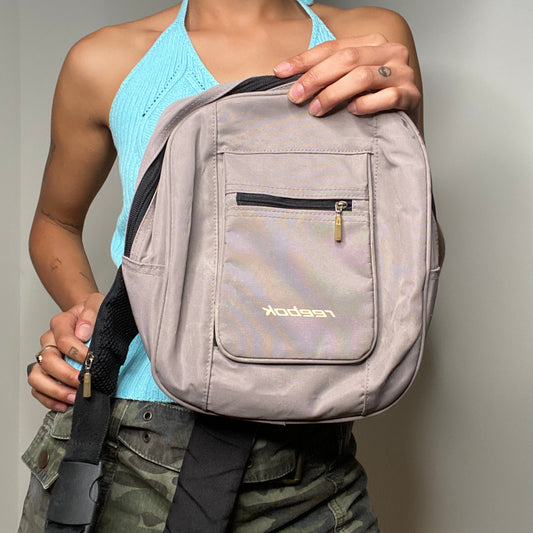 Vintage 90's Reebok Techwear Grey One Shoulder Backpack