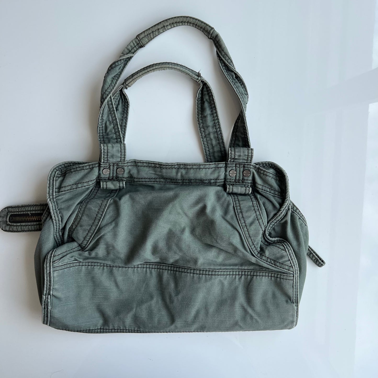 Vintage 90's Diesel Khaki Cargo Shoulder Bag