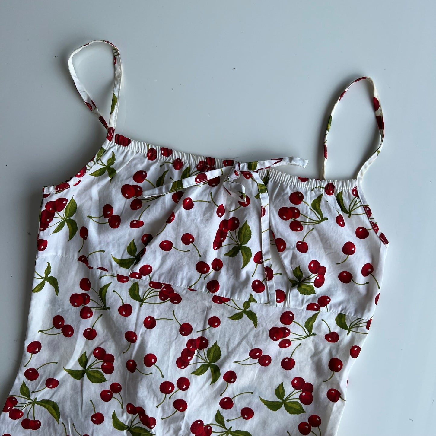 Vintage 90's Romantic Cherry Print Dress (34 EU / UK 6 / US 2)