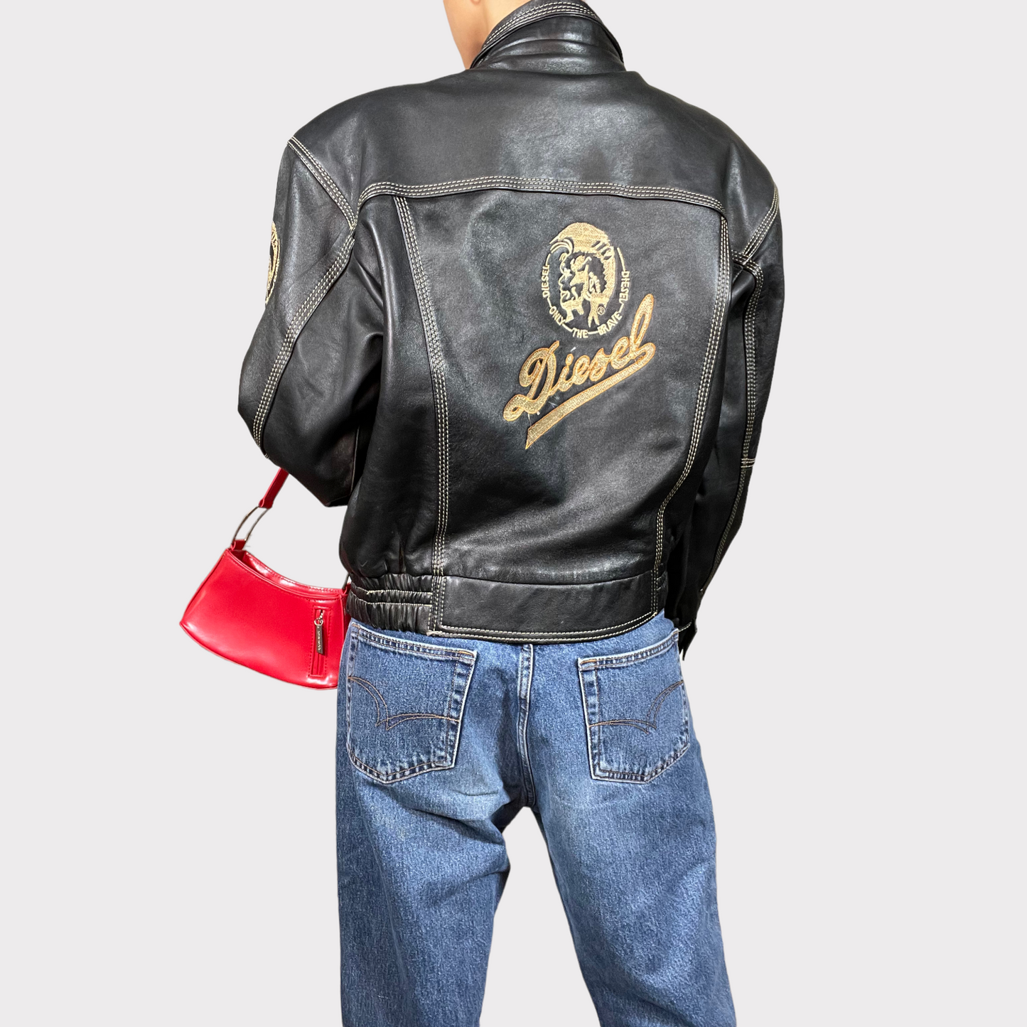 Diesel vintage leather sales jacket