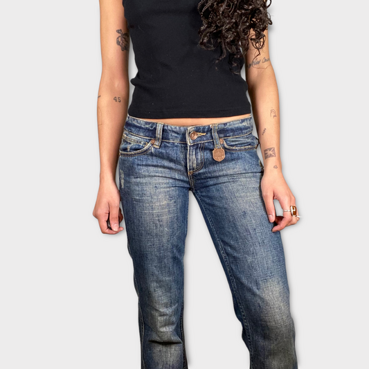 Vintage 2000's Model Off Duty Straight Leg Low Rise Jeans (S)