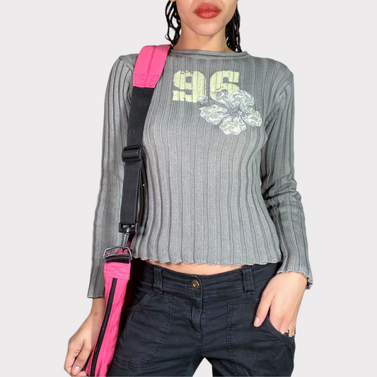 Vintage 2000's Surfer Khaki Eiben Knit Sweater (S)