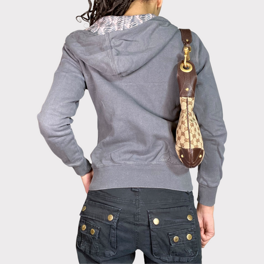 Vintage 2000's Archive VonDutch Grey Zip Up Hoodie (S)