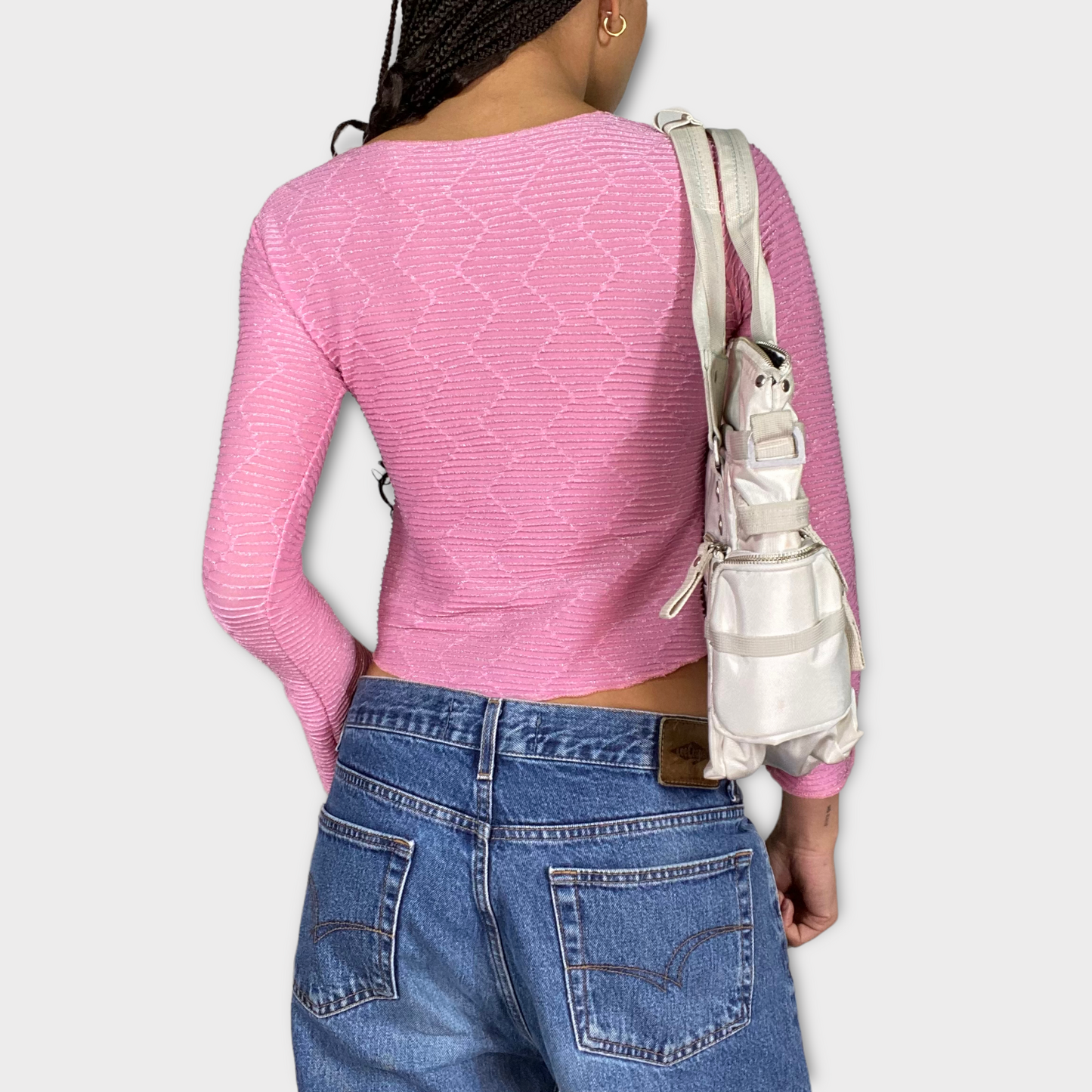 Vintage 2000's George Gina and Lucy White Shoulder Bag