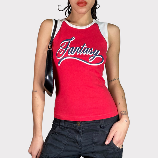 Vintage 90's Skater Red "Fantasy" Tank Top (S)