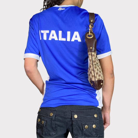 Vintage 2000's Football Core Blue Italia Tricot Shirt (S/M)