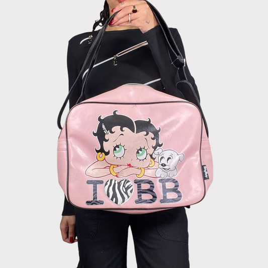 Vintage 2000's Iconic Betty Boop Pink and black Big Crossbody Bag