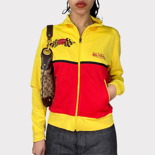 Vintage 2000's Archive Von Dutch Kill Bill Zip Up Sweater (M)