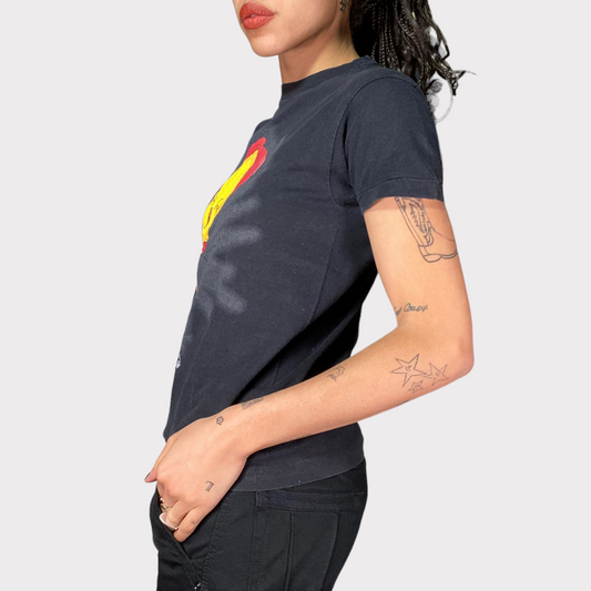 Vintage 90's Looney Tunes Black Shirt with Tweety Print (M)