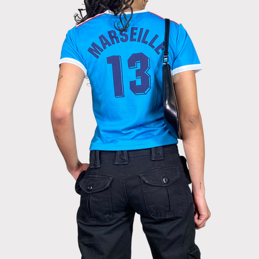 Vintage 2000's Fotball Core Blue 'Marseille' Tricot Shirt (S)