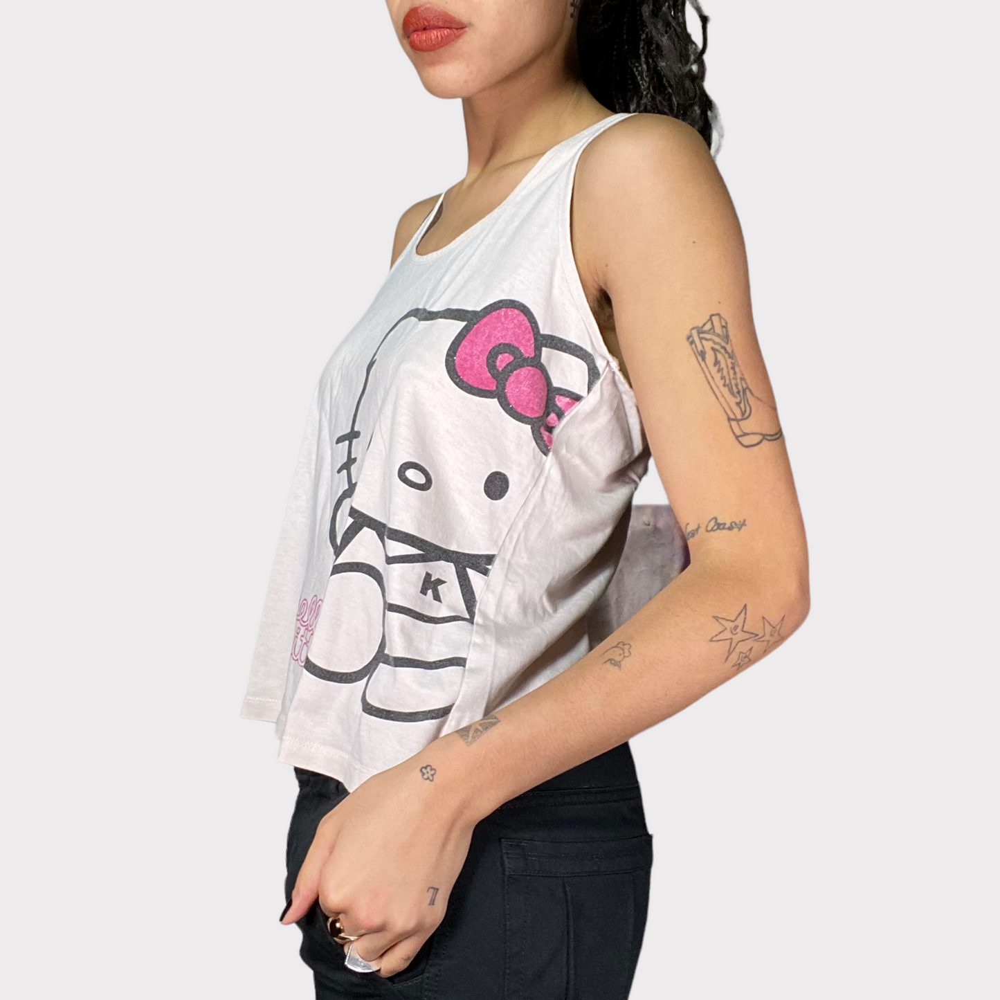 Vintage 2000's Hello Kitty Light Pink Tank Top (M)