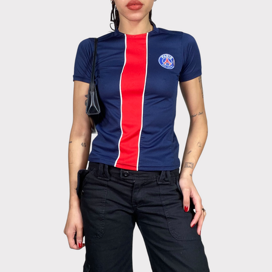 Vintage 2000's Fotball Core Navy Blue Paris Tricot Shirt (XS)