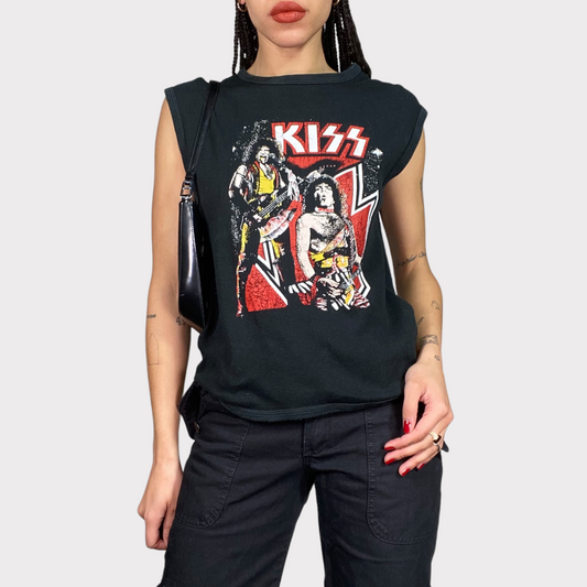 Vintage 90's Rock 'Kiss' Muscle Band Tee (M)