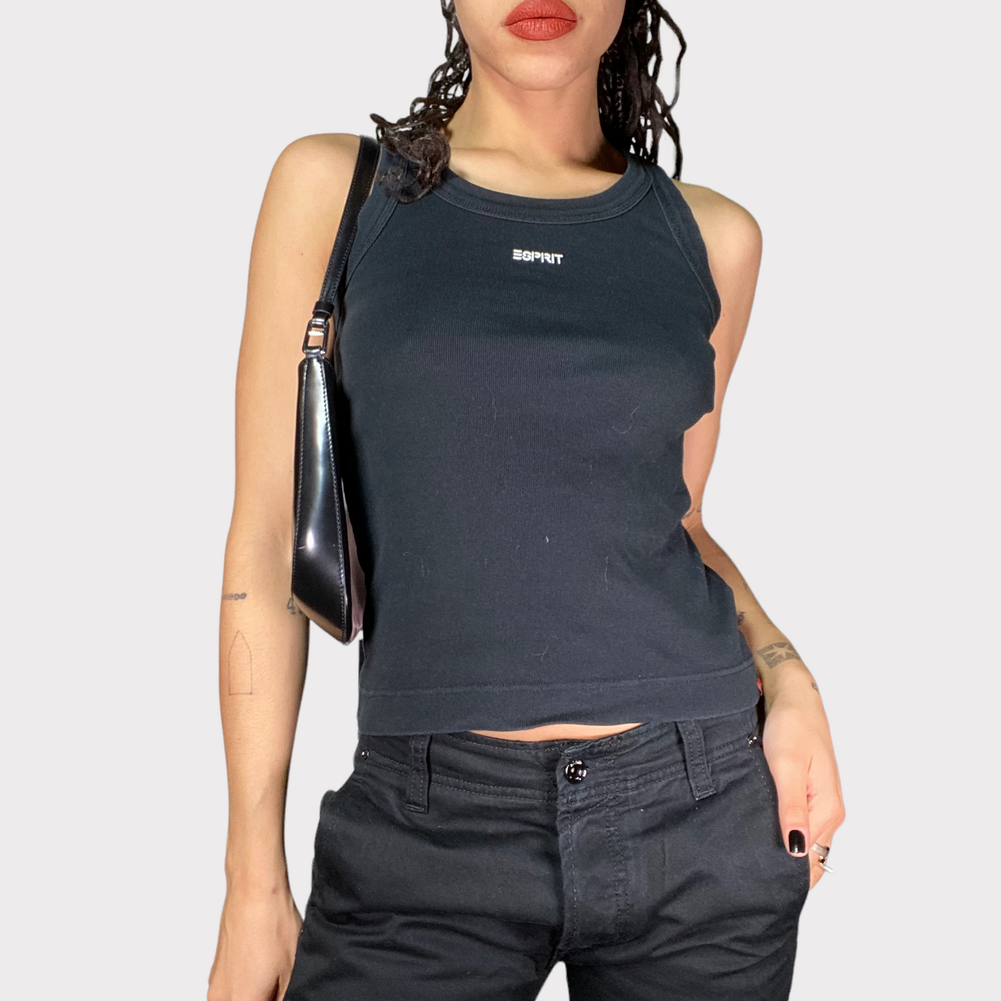 Vintage 90's Sporty Esprit Black Tank Top (S)
