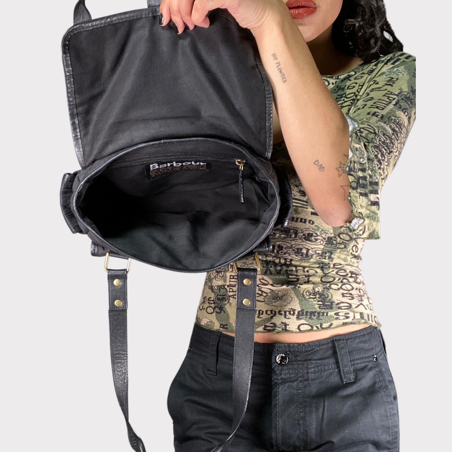 Vintage 2000's Barbour Quilted Bowling Shoulder Bag