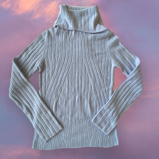 Vintage 90's Baby Blue Turtleneck Knit Longsleeve (S)
